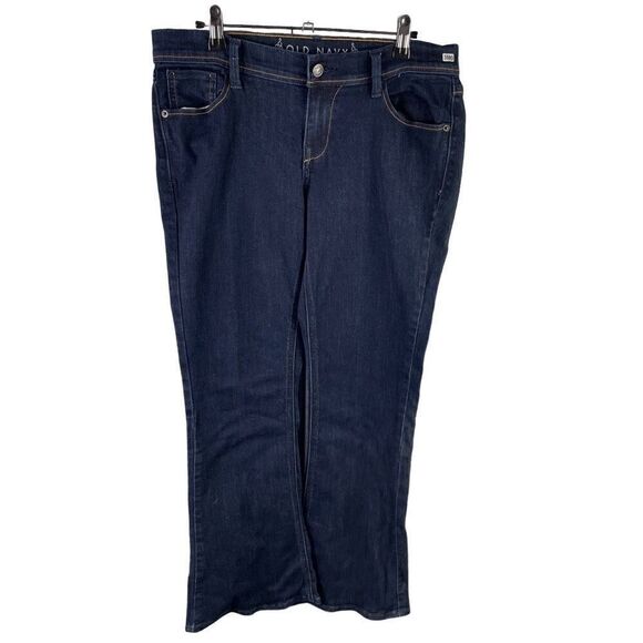 Old Navy Straight Jeans 14 Women’s Dark Wash Pre-Owned [#3593] - Picture 1 of 5